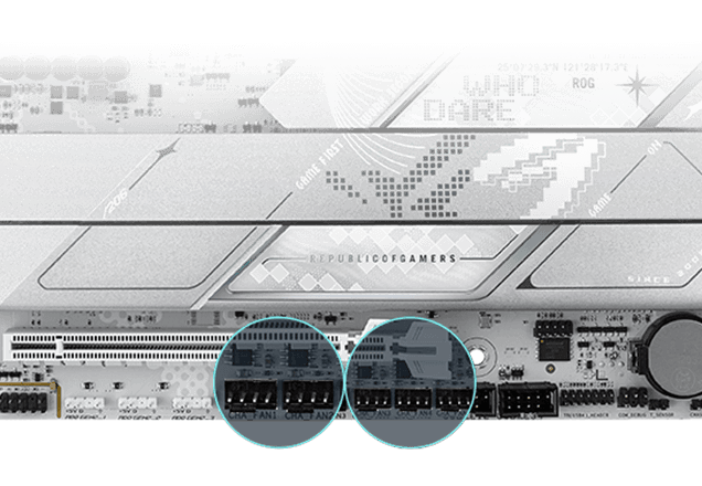 Vị trí đầu cắm quạt thùng máy Strix Z890-A