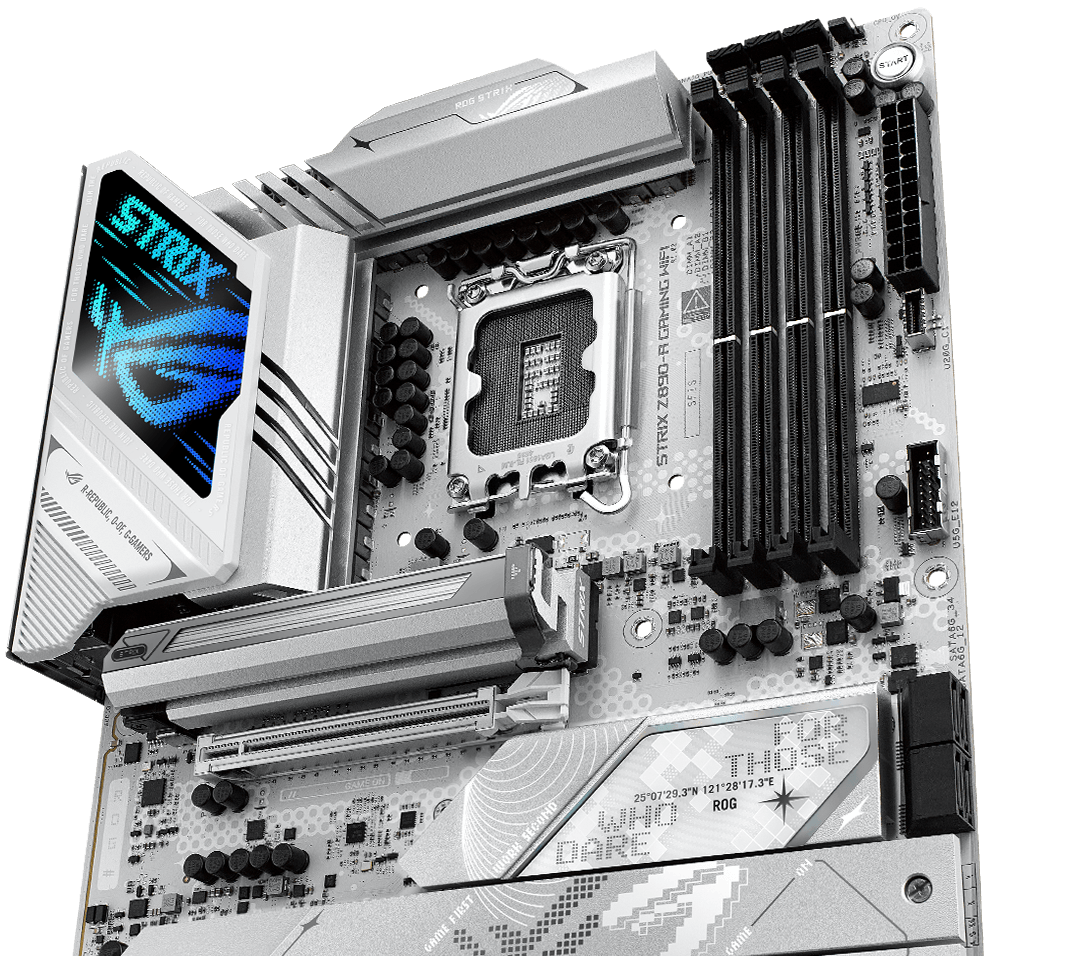 ROG Strix Z890-A có 16+2+2 tụ cấp nguồn với công suất định mức 110 ampe.